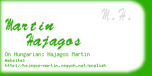 martin hajagos business card